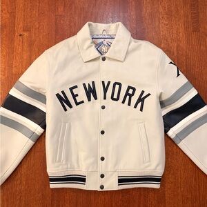Kith Avirex New York Yankees Cream Varsity Jacket